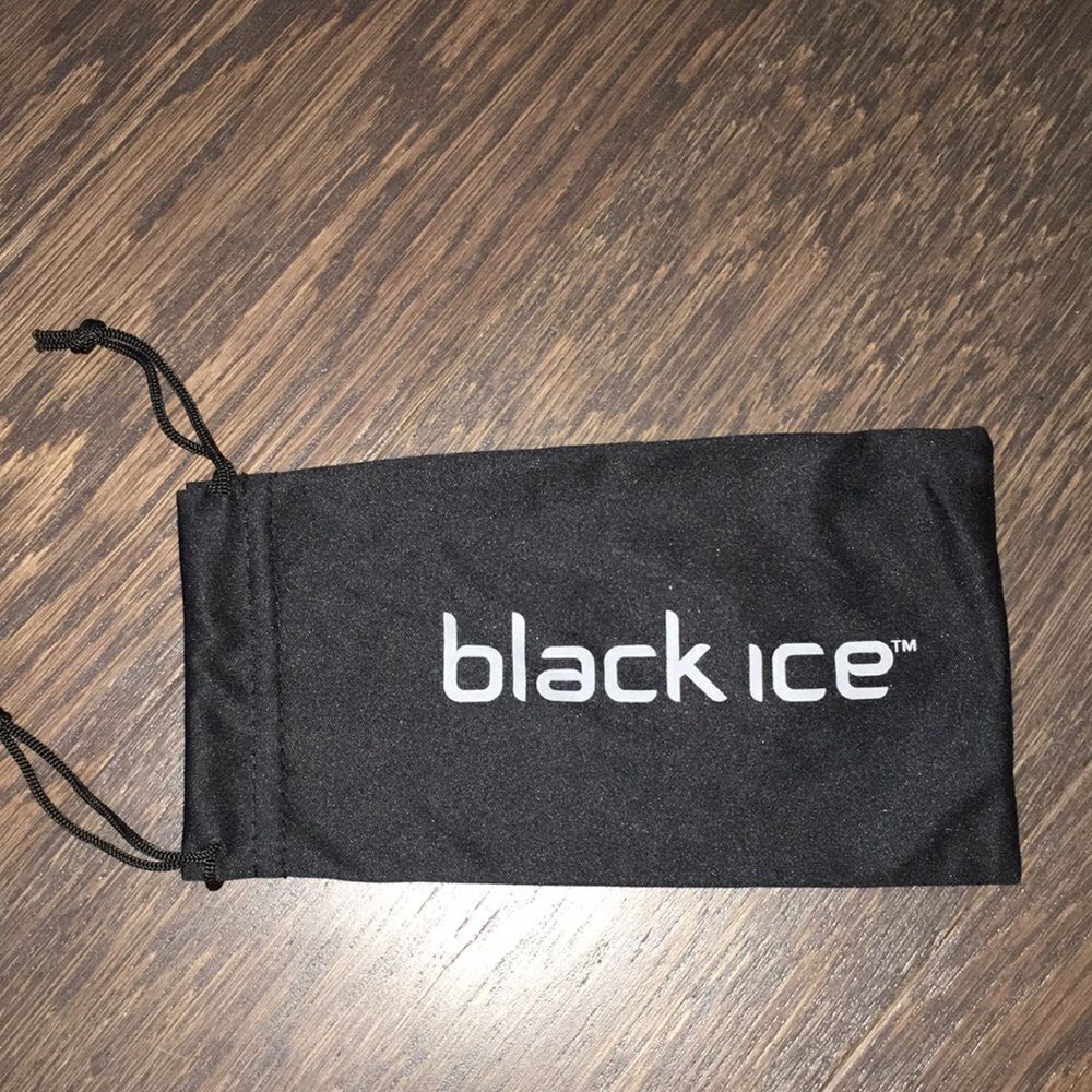 Soft black Black Ice sunglasses protector eyeglass bag case